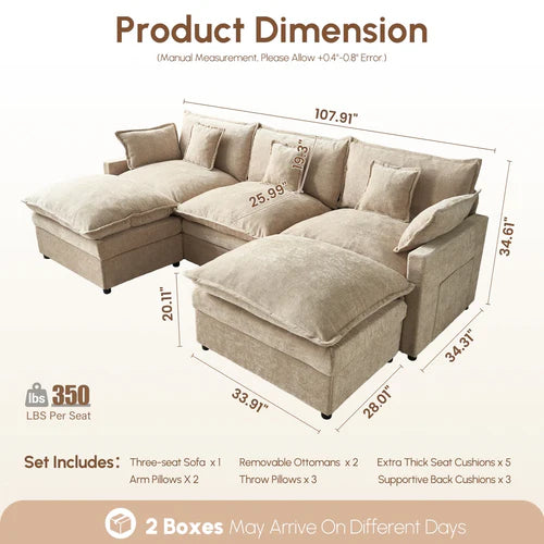 Aurelia Velvet Sectional.