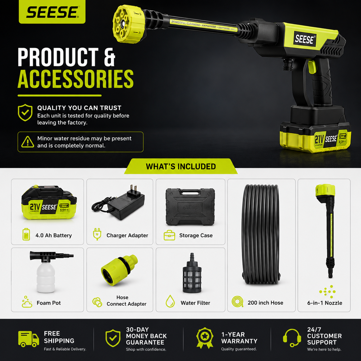 SEESE™ Cordless Pressure Washer Pro