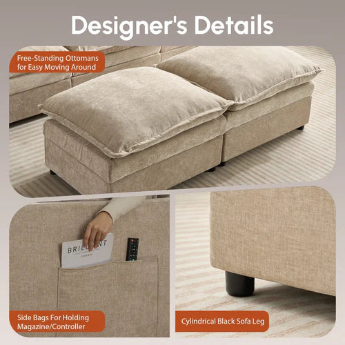 Aurelia Velvet Sectional.